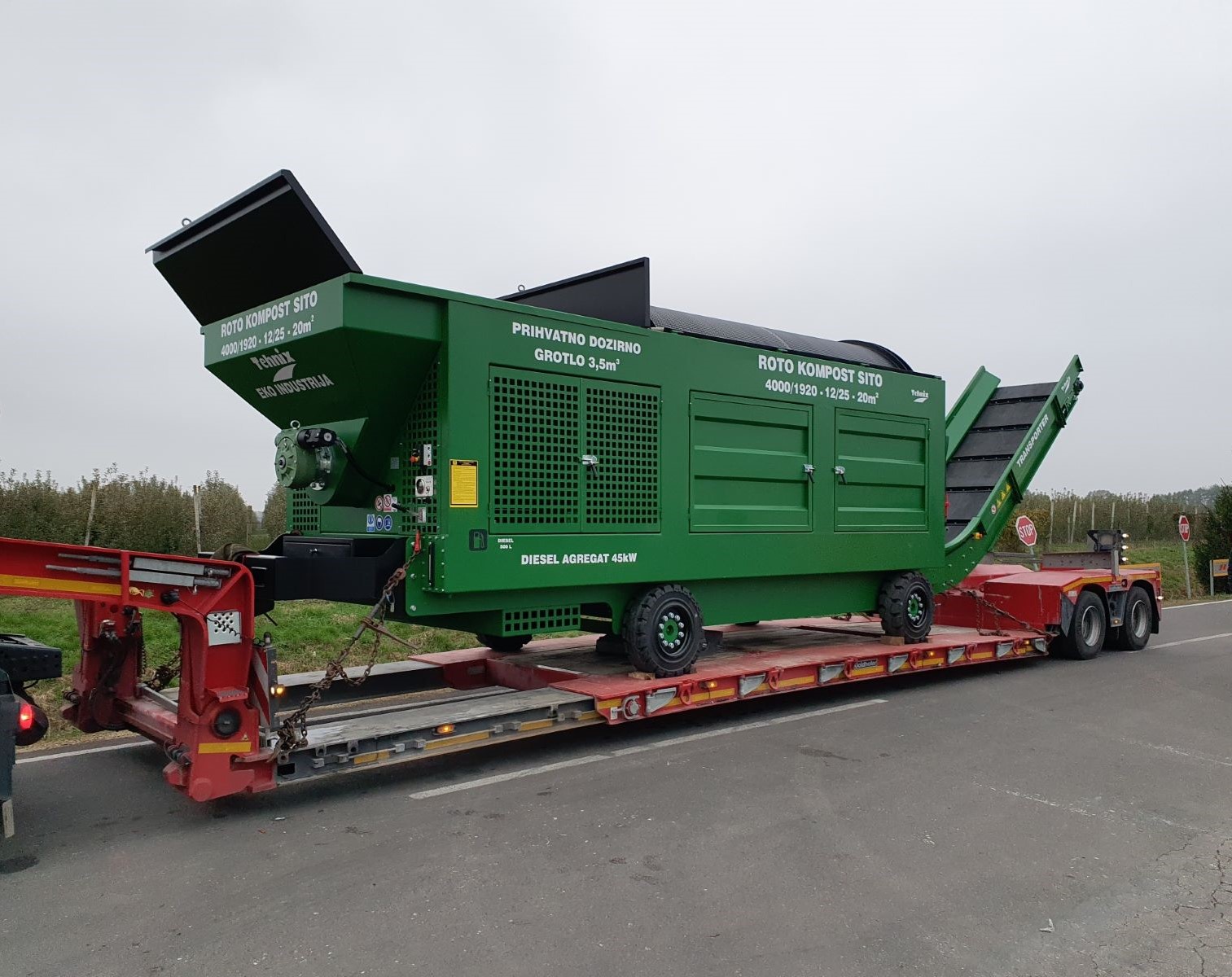 Universal mobile rotary compost sleve